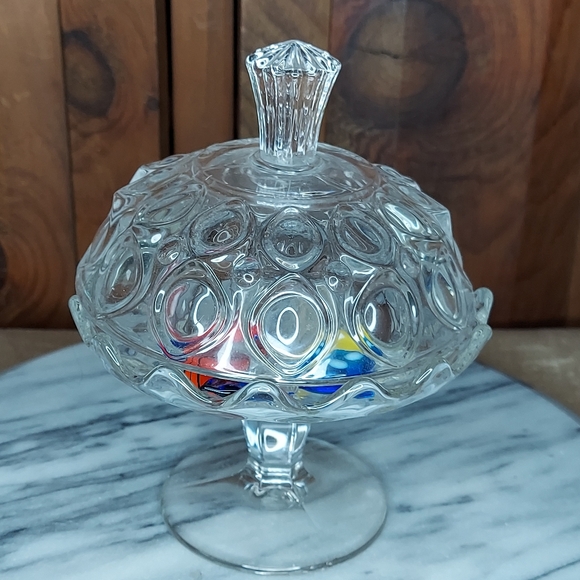 Accents Glass Candy Dish With Glass Candies Poshmark